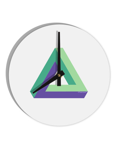 Impossible Triangle Loop 10 InchRound Wall Clock-Wall Clock-TooLoud-White-Davson Sales