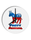 Democrat Party Animal 10 InchRound Wall Clock-Wall Clock-TooLoud-White-Davson Sales