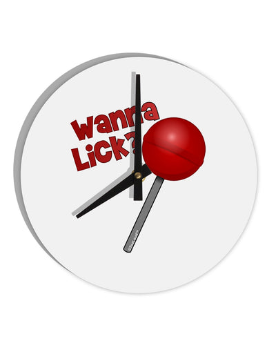 Wanna Lick Lollipop 10 InchRound Wall Clock-Wall Clock-TooLoud-White-Davson Sales