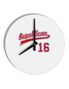 Republican Jersey 16 10 InchRound Wall Clock-Wall Clock-TooLoud-White-Davson Sales