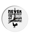A Man With Chickens 10 InchRound Wall Clock by TooLoud-Wall Clock-TooLoud-White-Davson Sales