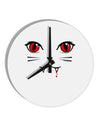 Vamp Kitty 10 InchRound Wall Clock-Wall Clock-TooLoud-White-Davson Sales