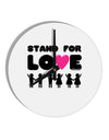 Stand For Love Pink Heart 10 InchRound Wall Clock-Wall Clock-TooLoud-White-Davson Sales