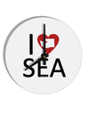 I Heart Seattle 10 InchRound Wall Clock-Wall Clock-TooLoud-White-Davson Sales