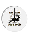 Eat More Fast Food - Deer 10 InchRound Wall Clock-Wall Clock-TooLoud-White-Davson Sales