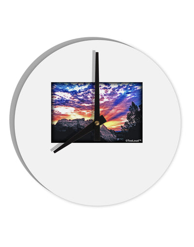 Colorado Rainbow Sunset 10 InchRound Wall Clock-Wall Clock-TooLoud-White-Davson Sales