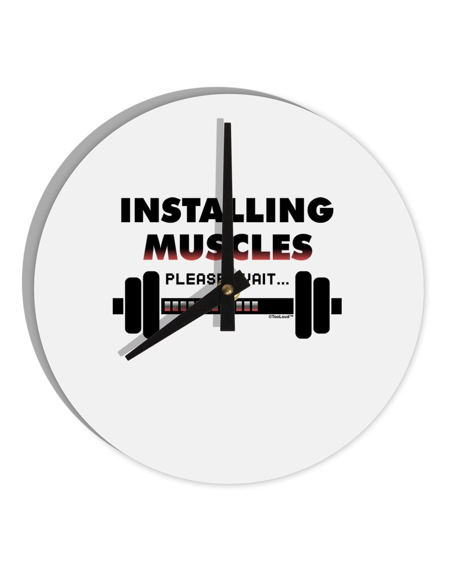 Installing Muscles 10 InchRound Wall Clock-Wall Clock-TooLoud-White-Davson Sales