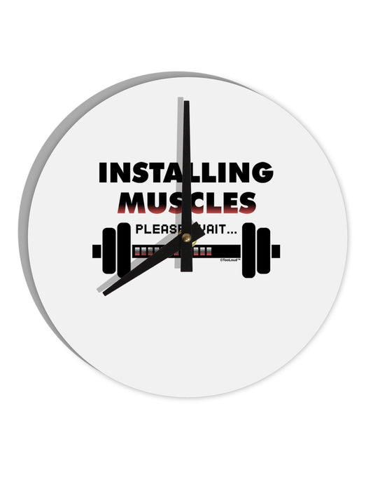 Installing Muscles 10 InchRound Wall Clock-Wall Clock-TooLoud-White-Davson Sales