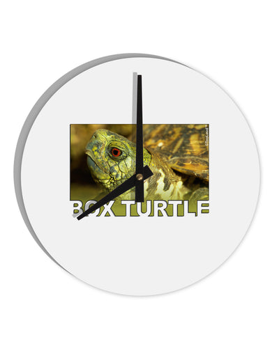 Menacing Turtle with Text 10 InchRound Wall Clock-Wall Clock-TooLoud-White-Davson Sales