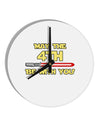 4th Be With You Beam Sword 10 InchRound Wall Clock by TooLoud-Wall Clock-TooLoud-White-Davson Sales