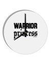 Warrior Princess Script 10 InchRound Wall Clock-Wall Clock-TooLoud-White-Davson Sales