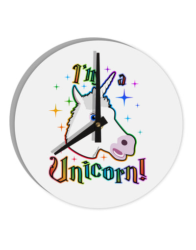 I'm a Unicorn 10 InchRound Wall Clock-Wall Clock-TooLoud-White-Davson Sales