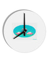 Love Birds - Flamingos Watercolor 10 InchRound Wall Clock-Wall Clock-TooLoud-White-Davson Sales