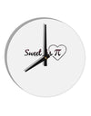 Sweet As Pi 10 InchRound Wall Clock-Wall Clock-TooLoud-White-Davson Sales