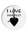 Personalized I Love Customized 10 InchRound Wall Clock-Wall Clock-TooLoud-White-Davson Sales
