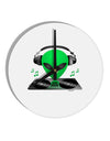 Alien DJ 10 InchRound Wall Clock-Wall Clock-TooLoud-White-Davson Sales