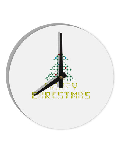 Merry Christmas Sparkles 10 InchRound Wall Clock-Wall Clock-TooLoud-White-Davson Sales