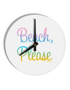 Beach Please - Summer Colors 10 InchRound Wall Clock-Wall Clock-TooLoud-White-Davson Sales