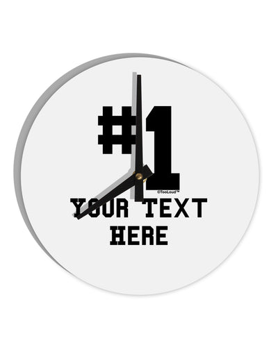 Personalized Number 1 10 InchRound Wall Clock by TooLoud-Wall Clock-TooLoud-White-Davson Sales