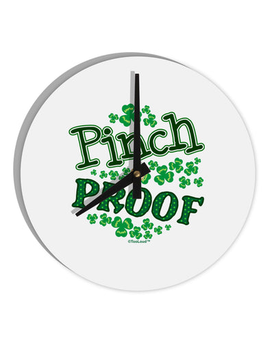 Pinch Proof St Patricks Day 10 InchRound Wall Clock-Wall Clock-TooLoud-White-Davson Sales