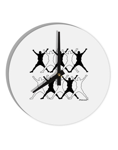 Ten Lords A Leaping 10 InchRound Wall Clock-Wall Clock-TooLoud-White-Davson Sales