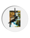 Rockies Waterfall 10 InchRound Wall Clock-Wall Clock-TooLoud-White-Davson Sales