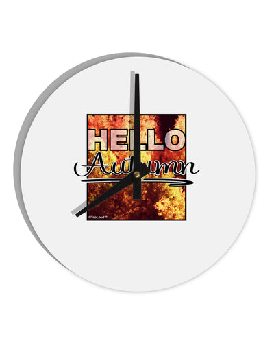 Hello Autumn 10 InchRound Wall Clock-Wall Clock-TooLoud-White-Davson Sales