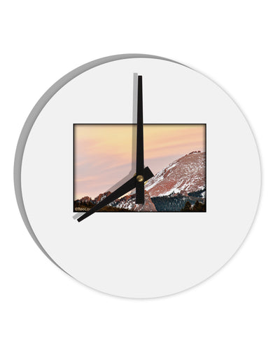 CO Sunset Cliffs 10 InchRound Wall Clock-Wall Clock-TooLoud-White-Davson Sales