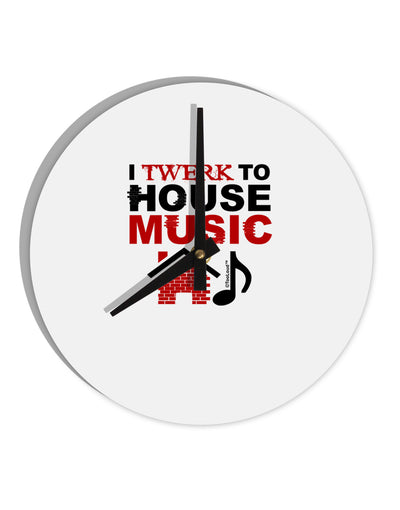 Twerk To House 10 InchRound Wall Clock-Wall Clock-TooLoud-White-Davson Sales