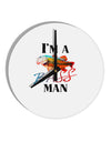 I'm A Bass Man Watercolor 10 InchRound Wall Clock-Wall Clock-TooLoud-White-Davson Sales