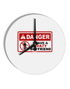 Danger - Crazy Boyfriend 10 InchRound Wall Clock-Wall Clock-TooLoud-White-Davson Sales