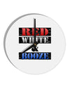 Red White & Booze 10 InchRound Wall Clock-Wall Clock-TooLoud-White-Davson Sales