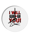 I Will Ctrl X You 10 InchRound Wall Clock-Wall Clock-TooLoud-White-Davson Sales