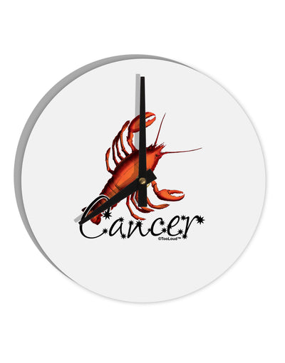 Cancer Color Illustration 10 InchRound Wall Clock-Wall Clock-TooLoud-White-Davson Sales