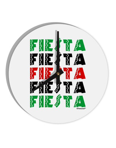 Cinco Fiestas 10 InchRound Wall Clock by TooLoud-Wall Clock-TooLoud-White-Davson Sales