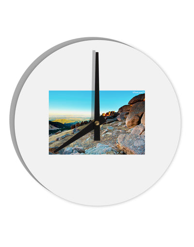 CO Rockies View 10 InchRound Wall Clock-Wall Clock-TooLoud-White-Davson Sales