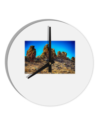 Crags in Colorado 10 InchRound Wall Clock by TooLoud-Wall Clock-TooLoud-White-Davson Sales