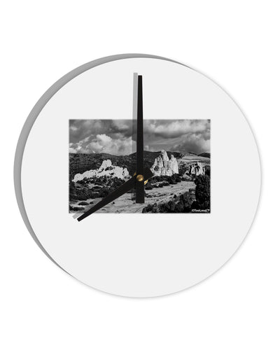 CO Mountain Forest Scene 10 InchRound Wall Clock by TooLoud-Wall Clock-TooLoud-White-Davson Sales