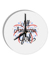 All American Girl - Fireworks and Heart 10 InchRound Wall Clock by TooLoud-Wall Clock-TooLoud-White-Davson Sales