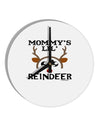 Mommy's Lil Reindeer Boy 10 InchRound Wall Clock-Wall Clock-TooLoud-White-Davson Sales