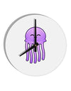 Cute Jellyfish 10 InchRound Wall Clock by TooLoud-Wall Clock-TooLoud-White-Davson Sales