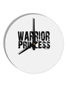 Warrior Princess Black and White 10 InchRound Wall Clock-Wall Clock-TooLoud-White-Davson Sales