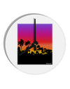 Palm Trees and Sunset Design 10 InchRound Wall Clock by TooLoud-Wall Clock-TooLoud-White-Davson Sales