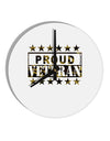 Proud Veteran Camo 10 InchRound Wall Clock-Wall Clock-TooLoud-White-Davson Sales