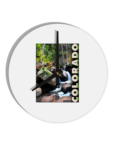 Rockies River with Text 10 InchRound Wall Clock-Wall Clock-TooLoud-White-Davson Sales