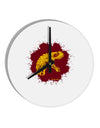 Jurassic Dinosaur Face Blood Splatter 10 InchRound Wall Clock by TooLoud-Wall Clock-TooLoud-White-Davson Sales