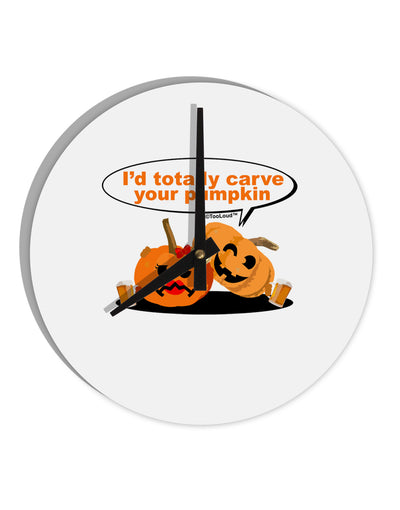 Carve your pumpkin 10 InchRound Wall Clock-Wall Clock-TooLoud-White-Davson Sales