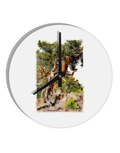 Bristlecone Pines 10 InchRound Wall Clock-Wall Clock-TooLoud-White-Davson Sales