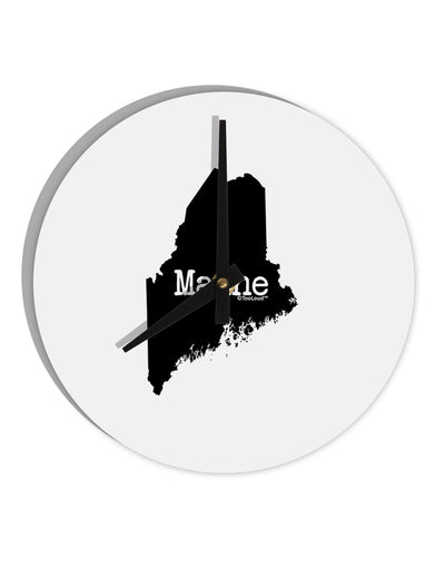 Maine - United States Shape 10 InchRound Wall Clock-Wall Clock-TooLoud-White-Davson Sales