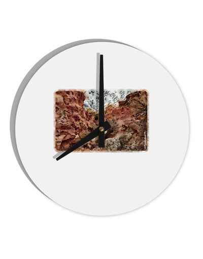 Colorado Painted Rocks Watercolor 10 InchRound Wall Clock-Wall Clock-TooLoud-White-Davson Sales